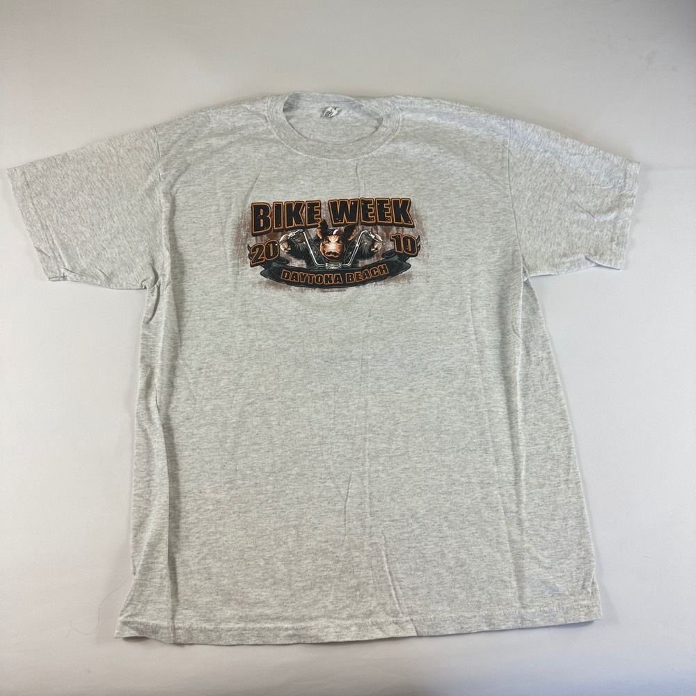 Anvil Bike Week XL‎ Daytona Beach 2010 Pig Motorcycle Graphic T Shirt Mens